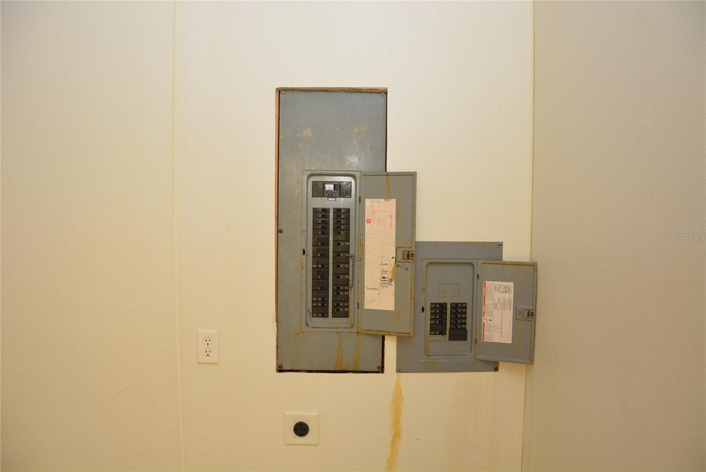 Electrical panels, as photographed